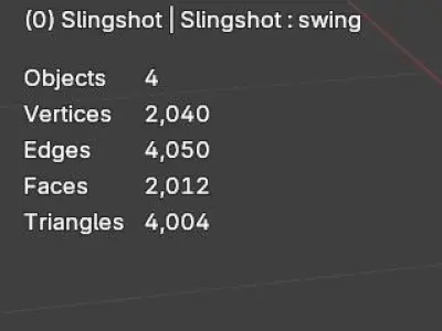 Stylized Cartoon Slingshot Game-Ready 3D Model Low-poly 3D model
