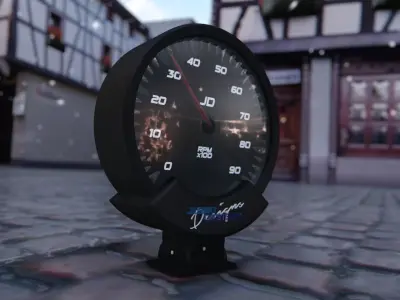 Kit de Relojes Vehiculos Inspirados en Greddy Sirius Low-poly 3D model