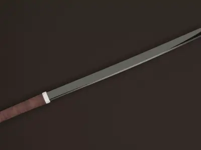 Katana Low-poly 3D model 2