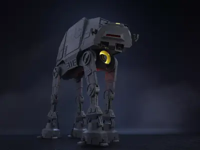 AT-AT The Galactic Armored Transport  game-ready Low-poly 3D model