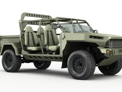 Electric Chevy Colorado ZR2 military ISV 3D model