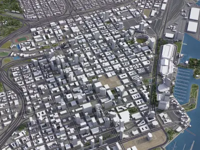 San Diego Low-poly 3D model