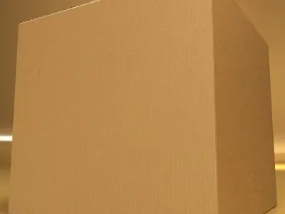 Photoreal Cardboard Carton High Res 3D model