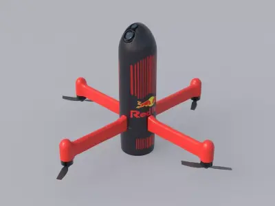 Redbull Drone Low-poly 3D model