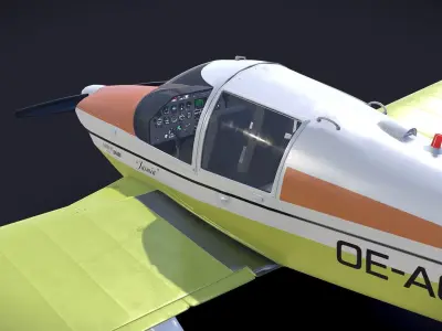 Robin Dr 400 - Civil Aircraft Low-poly 3D model