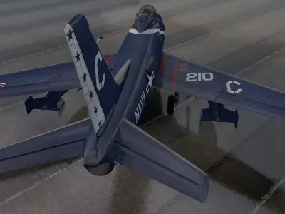 North American FJ-3 Fury 3D model