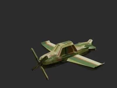 military aircraft Low-poly 3D model