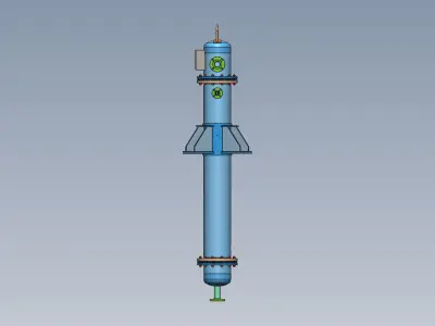 Vertical heat exchanger 3D model