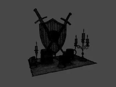 Medieval Tavern Essentials Pack Low-poly 3D model