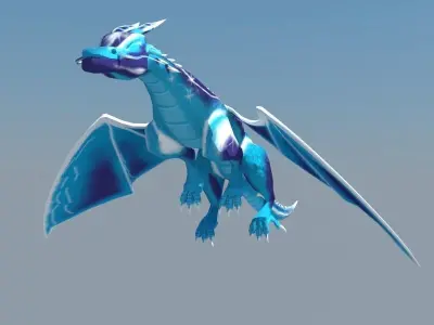 The constellation of the dragon 3D model Low-poly 3D model