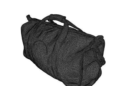 Vintage Canvas Military Style Duffel Bag 3D model