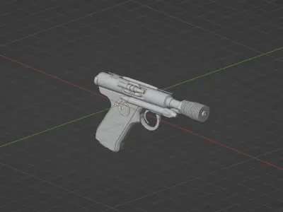 StarWars DT-12 heavy blaster Low-poly 3D model