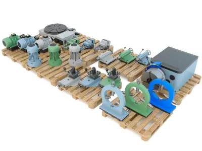 Spare parts of industrial machine tools - Collection 2 3D model