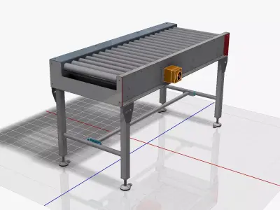 Roller Conveyor 01 Low-poly 3D model