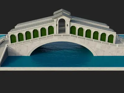 Rialto Bridge Venice 3D model