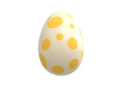 Dinosaur Egg v1 001 Low-poly 3D model