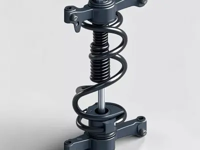 Realistic Car Suspension 3D Model Low-poly 3D model