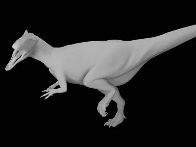 Allosaurus Base Mesh Clean Topology  Ready To Rig 3D model