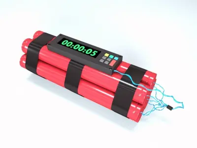  Bomb with Timer 3D model