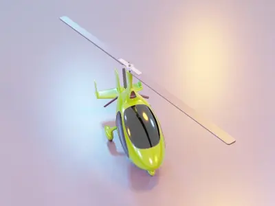 Helicopter - Cavalon Autogyro Low-poly 3D model