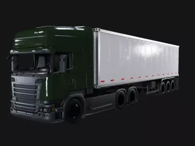 Cargo Truck Low-poly 3D model