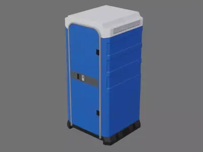 Portable Toilet 2A Low-poly 3D model