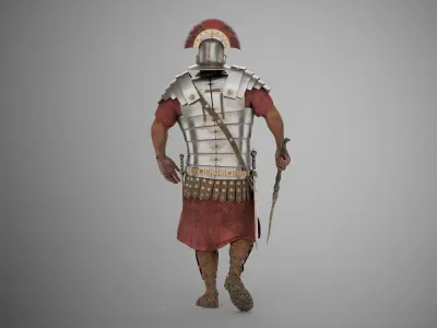 Roman legionnaire v03 3D model