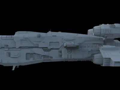 Spaceship - Sci Fi  Transport Ship 3D model