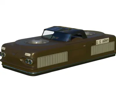 Air Car Model 2500 Howercraft 3D model