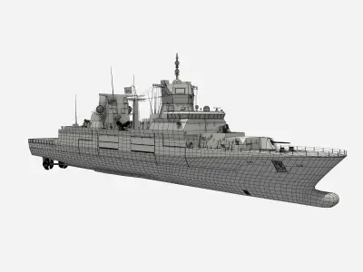 TYPE 125 BADEN WURTTEMBERG CLASS FRIGATE 3D model