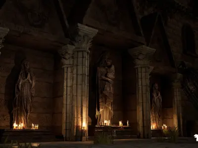 Alley Streets Mega Bundle Low-poly 3D model