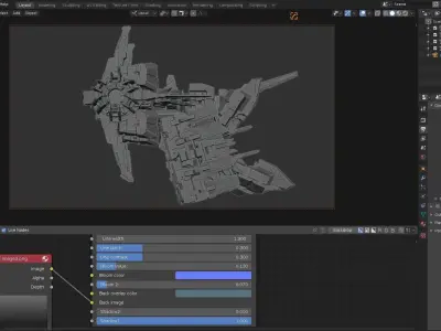 Toon render project file 2 3D model