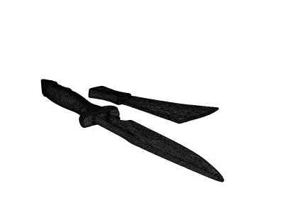 Ornate Fantasy Blade with Sheath 3D model