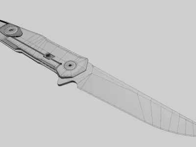 Tactical Folding Knife 3D model