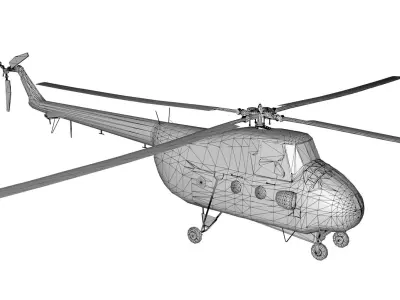 Lowpoly Mi-4 Hound  3D Model Low-poly 3D model