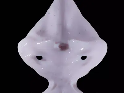 alien sculpture of bird Free low-poly 3D model