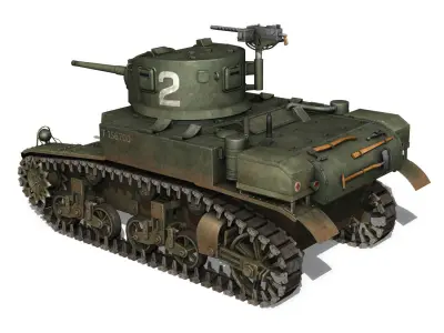 M3A1 Light Tank Stuart  156700 3D model