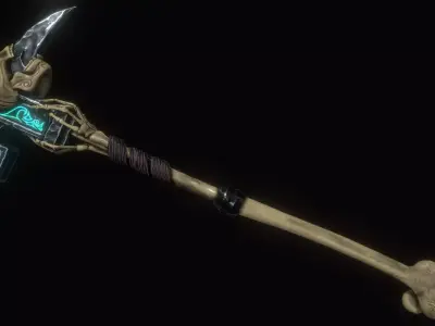 Skeleton Warhammer Low-poly 3D model