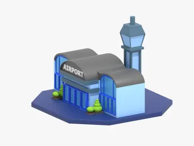 Airport 3D Illustration 3D model
