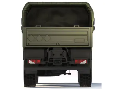 Mercedes-Benz Zetros 1833 tarpaulin body 2008 3D model