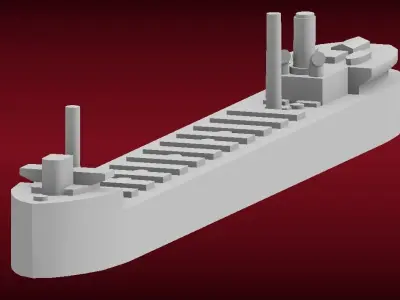 The Great Lakes Freighter 3D print model