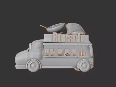 Food truck 3D model buy