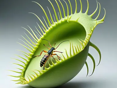 Venus Flytrap with Insect 3D Model Low-poly 3D model