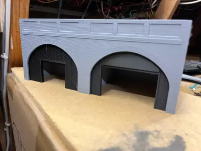 Model Railway Brick Arch Commercial Premises Add-on Component 3D print model