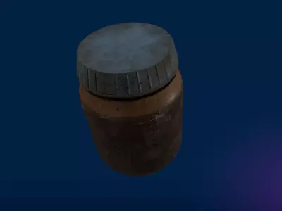 Chemical Storage Jar Low-poly 3D model