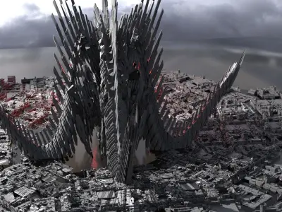 Robot Spine Tower Structure 3D model