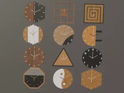 a collection of watches 3D model
