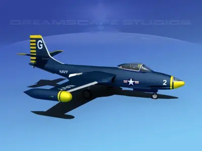 McDonnell F2H2 Banshee V12 3D model
