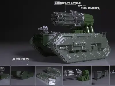 Legendary Battle Tank for 3Dprint 3D print model