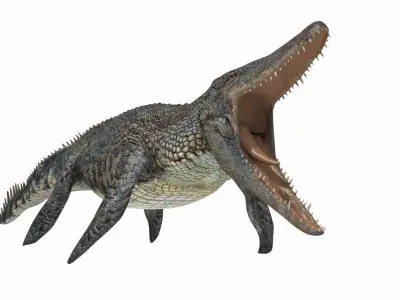 Ancient Marine Reptile - 8K animated 3D model